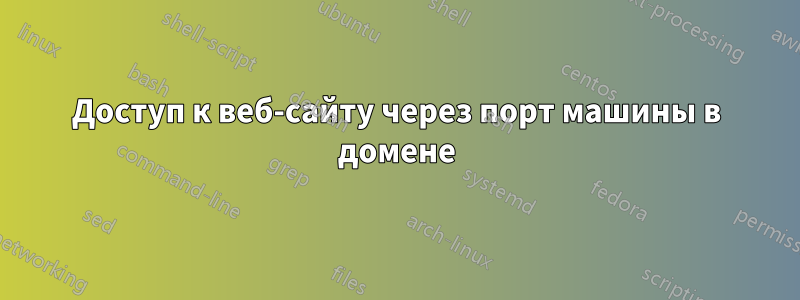 Доступ к веб-сайту через порт машины в домене