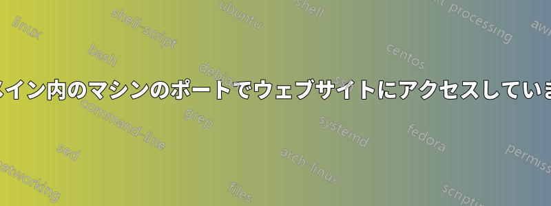 ドメイン内のマシンのポートでウェブサイトにアクセスしています