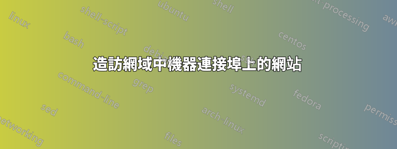 造訪網域中機器連接埠上的網站