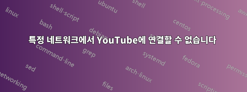 특정 네트워크에서 YouTube에 연결할 수 없습니다