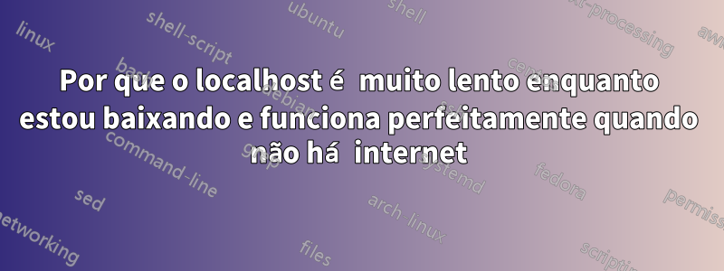 Por que o localhost é muito lento enquanto estou baixando e funciona perfeitamente quando não há internet