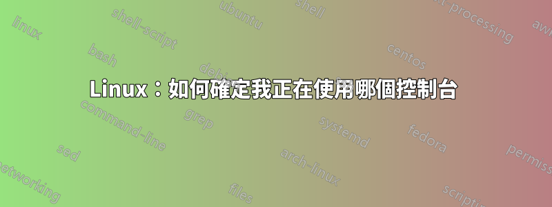 Linux：如何確定我正在使用哪個控制台