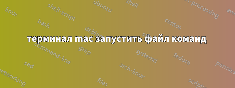 терминал mac запустить файл команд