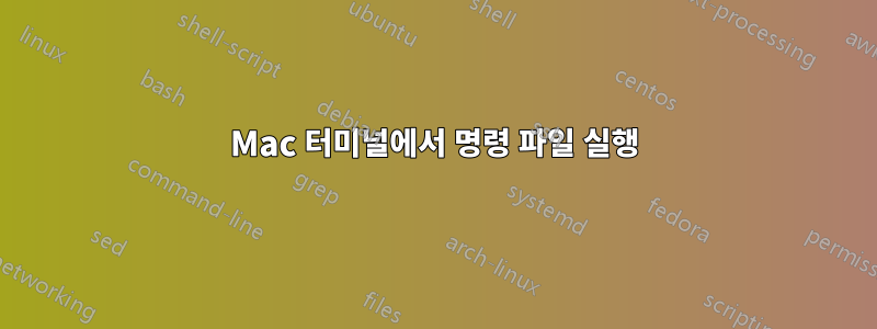 Mac 터미널에서 명령 파일 실행