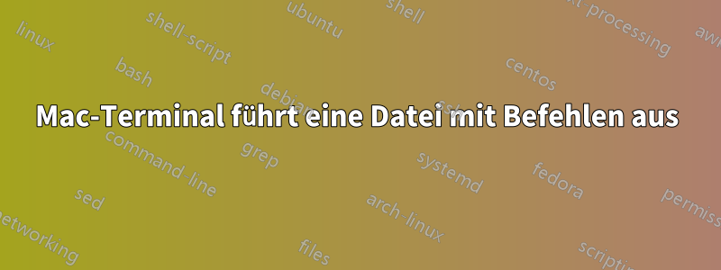 Mac-Terminal führt eine Datei mit Befehlen aus