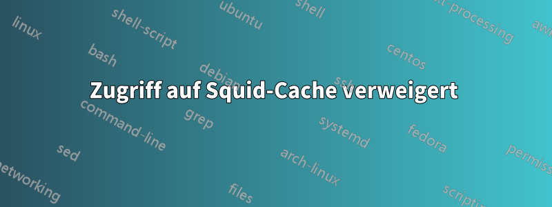 Zugriff auf Squid-Cache verweigert