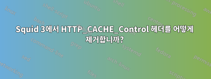 Squid 3에서 HTTP_CACHE_Control 헤더를 어떻게 제거합니까?