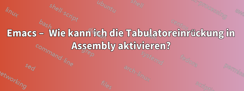 Emacs – Wie kann ich die Tabulatoreinrückung in Assembly aktivieren?