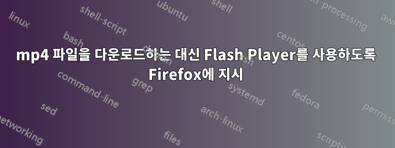 mp4 파일을 다운로드하는 대신 Flash Player를 사용하도록 Firefox에 지시