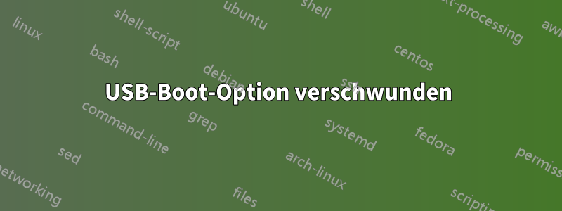 USB-Boot-Option verschwunden