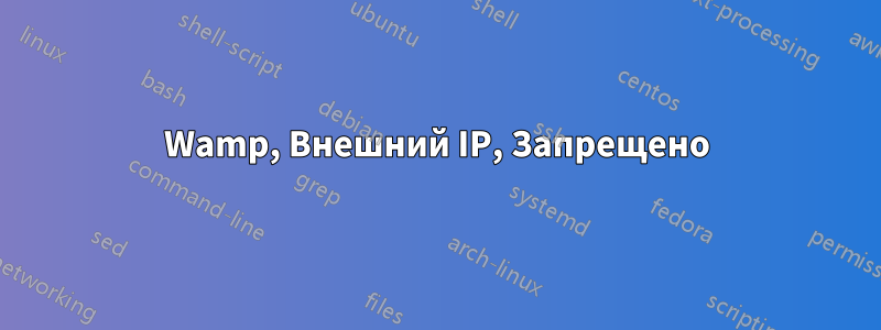 Wamp, Внешний IP, Запрещено