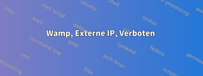 Wamp, Externe IP, Verboten