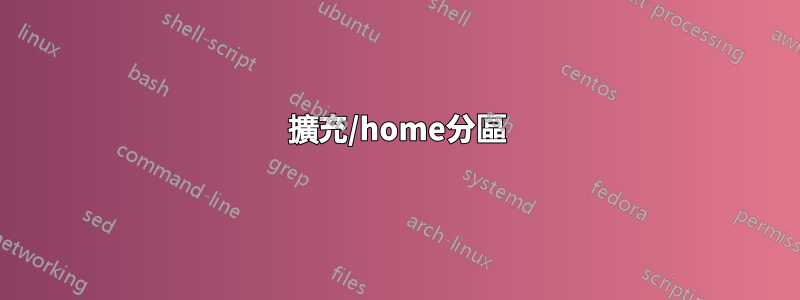 擴充/home分區