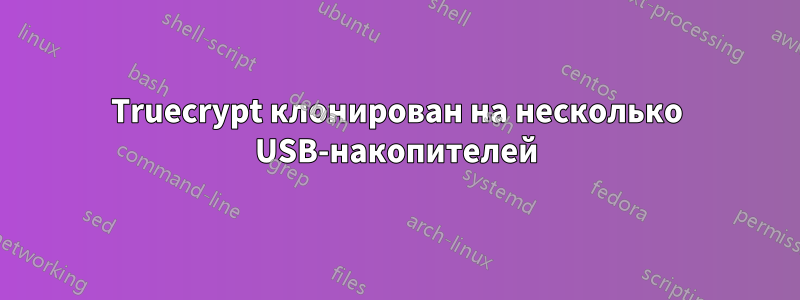 Truecrypt клонирован на несколько USB-накопителей