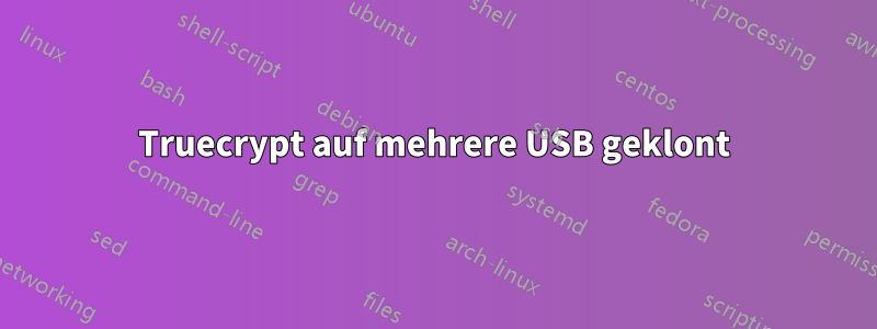 Truecrypt auf mehrere USB geklont