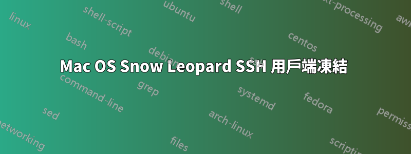 Mac OS Snow Leopard SSH 用戶端凍結