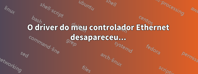 O driver do meu controlador Ethernet desapareceu...