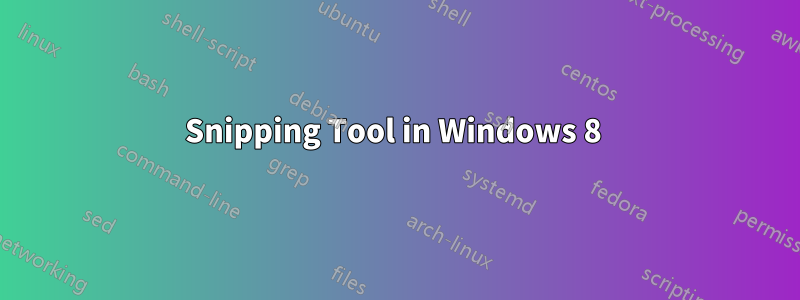 Snipping Tool in Windows 8 