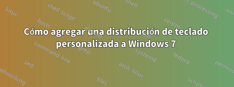 Cómo agregar una distribución de teclado personalizada a Windows 7