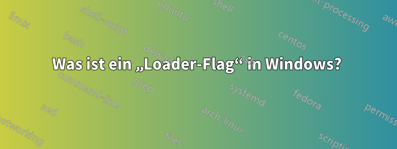 Was ist ein „Loader-Flag“ in Windows?