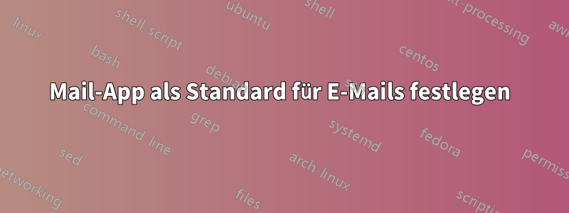 Mail-App als Standard für E-Mails festlegen 