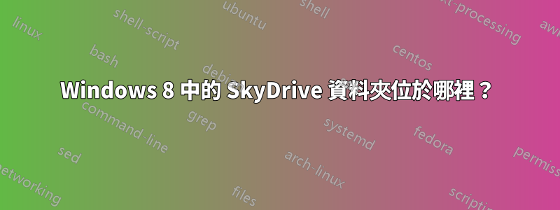 Windows 8 中的 SkyDrive 資料夾位於哪裡?