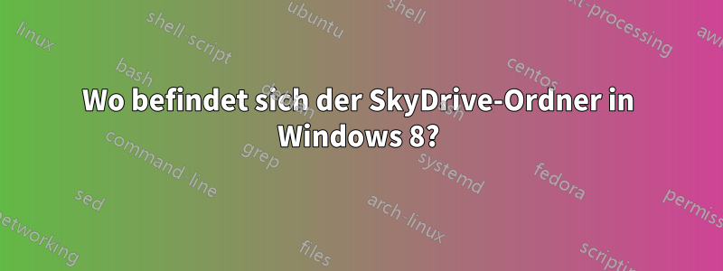 Wo befindet sich der SkyDrive-Ordner in Windows 8?