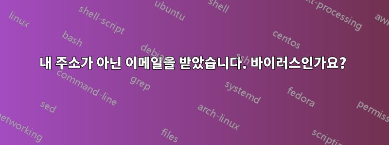 내 주소가 아닌 이메일을 받았습니다. 바이러스인가요?
