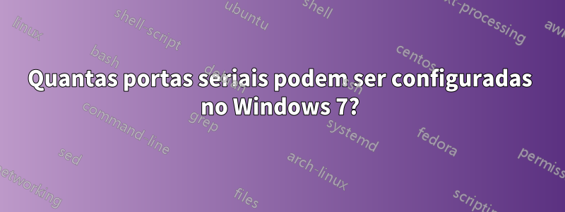 Quantas portas seriais podem ser configuradas no Windows 7?