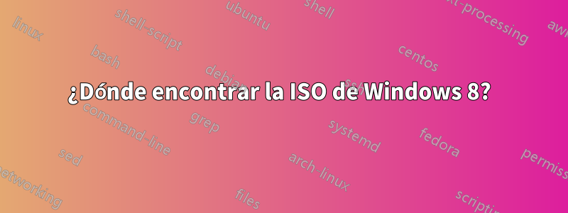 ¿Dónde encontrar la ISO de Windows 8?
