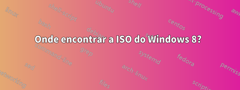 Onde encontrar a ISO do Windows 8? 