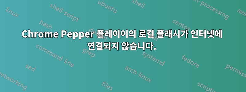 Chrome Pepper 플레이어의 로컬 플래시가 인터넷에 연결되지 않습니다.