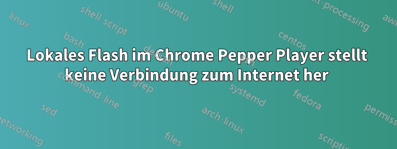 Lokales Flash im Chrome Pepper Player stellt keine Verbindung zum Internet her