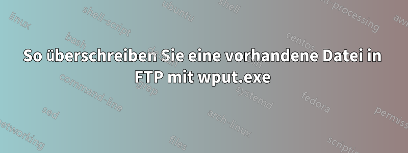 So überschreiben Sie eine vorhandene Datei in FTP mit wput.exe