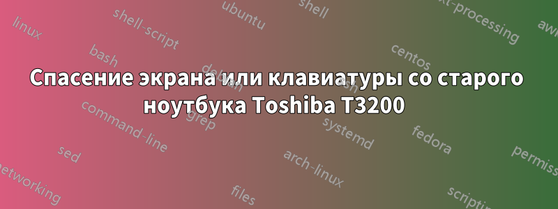 Спасение экрана или клавиатуры со старого ноутбука Toshiba T3200 