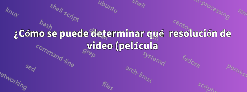 ¿Cómo se puede determinar qué resolución de video (película) puede reproducir una tarjeta gráfica?