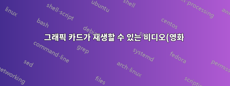그래픽 카드가 재생할 수 있는 비디오(영화) 해상도를 어떻게 확인할 수 있습니까?