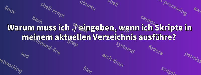 Warum muss ich ./ eingeben, wenn ich Skripte in meinem aktuellen Verzeichnis ausführe? 