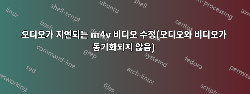 오디오가 지연되는 m4v 비디오 수정(오디오와 비디오가 동기화되지 않음)