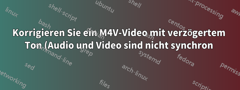 Korrigieren Sie ein M4V-Video mit verzögertem Ton (Audio und Video sind nicht synchron).