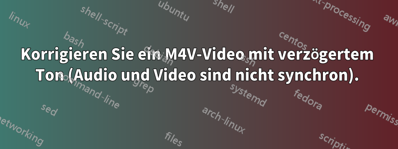 Korrigieren Sie ein M4V-Video mit verzögertem Ton (Audio und Video sind nicht synchron).