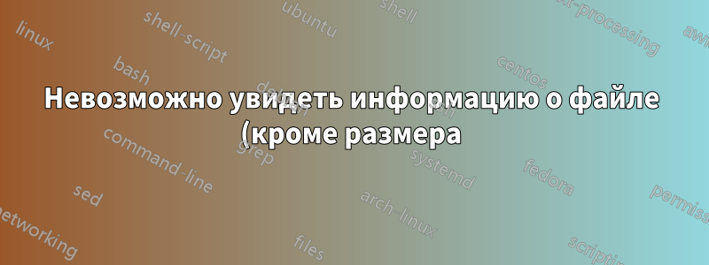 Невозможно увидеть информацию о файле (кроме размера) в строке состояния