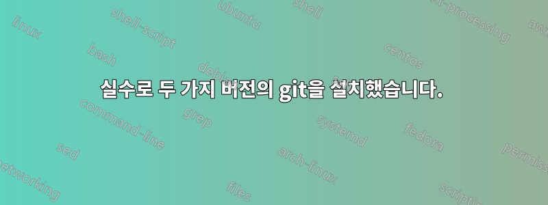 실수로 두 가지 버전의 git을 설치했습니다.