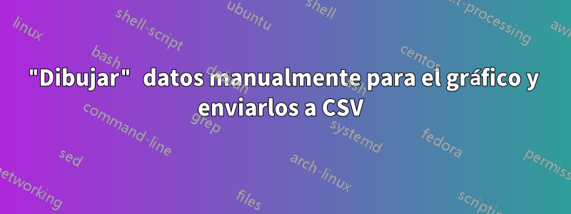 "Dibujar" datos manualmente para el gráfico y enviarlos a CSV 