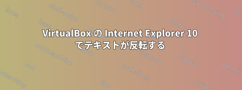 VirtualBox の Internet Explorer 10 でテキストが反転する