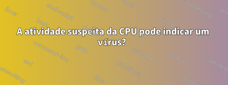 A atividade suspeita da CPU pode indicar um vírus? 