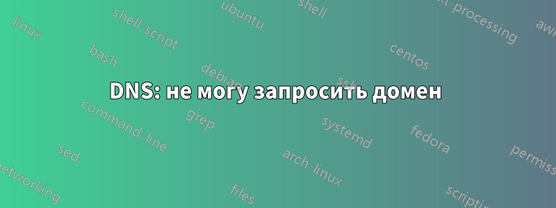 DNS: не могу запросить домен