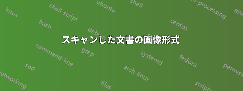 スキャンした文書の画像形式