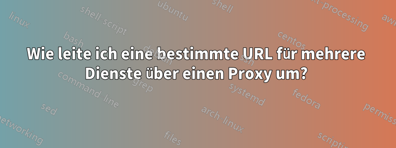 Wie leite ich eine bestimmte URL für mehrere Dienste über einen Proxy um?