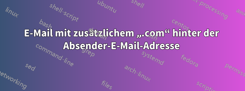 E-Mail mit zusätzlichem „.com“ hinter der Absender-E-Mail-Adresse